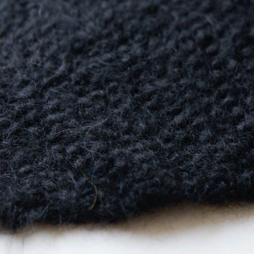 Suri Alpaca Wool Triangle Scarf Black