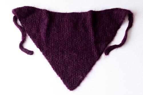 Suri Alpaca Wool Triangle Scarf Bordeaux