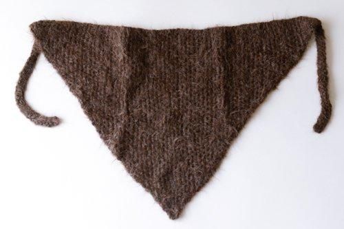 Suri Alpaca Wool Triangle Scarf Brown