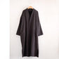 Soft wool collarless coat Brown