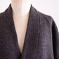 Soft wool collarless coat Brown