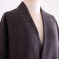 Soft wool collarless coat Brown