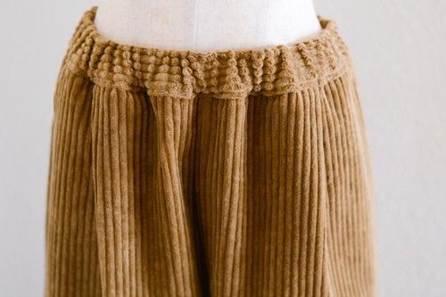 Corduroy wide pants Beige