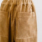 Corduroy wide pants Beige