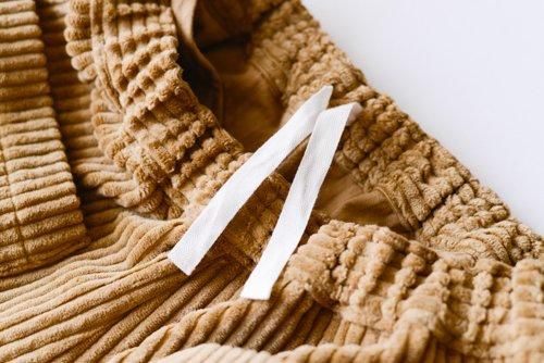 Corduroy wide pants Beige