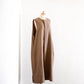 Wool linen cotton jumper skirt Brown