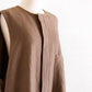 Wool linen cotton jumper skirt Brown