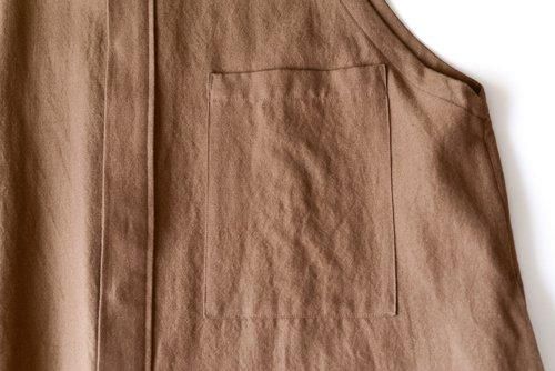 Wool linen cotton jumper skirt Brown