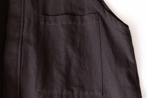 Wool linen cotton jumper skirt, Dark Brown