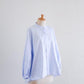 Cotton stand-collar blouse Blue Stripe B