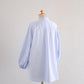 Cotton stand-collar blouse Blue Stripe B