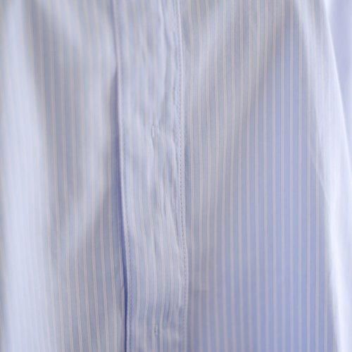Cotton stand-collar blouse Blue Stripe B