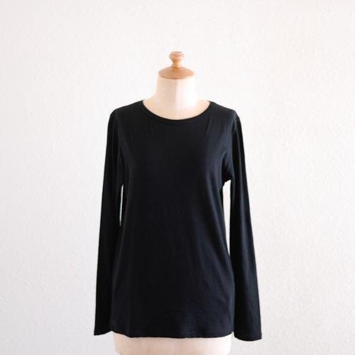 Supima Cotton Long Sleeve T-Shirt Black