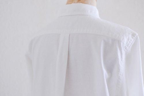 Cotton Embroidered Round Collar Shirt Off White