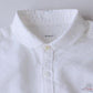 Cotton Embroidered Round Collar Shirt Off White