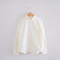 Cotton Embroidered Round Collar Shirt Yellow