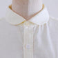 Cotton Embroidered Round Collar Shirt Yellow