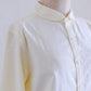 Cotton Embroidered Round Collar Shirt Yellow