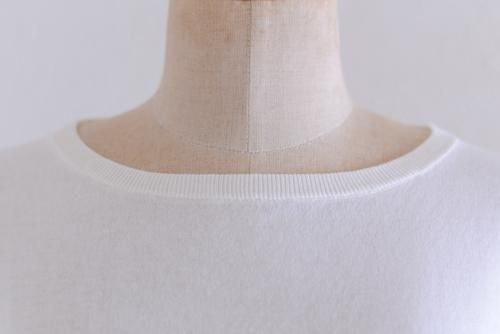 Cotton knit striped pullover in Brown