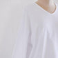 Soft cotton V-neck wide T-shirt White
