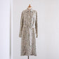 Linen flower print coat Brown