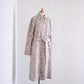 Linen flower print coat Brown