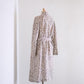 Linen flower print coat Brown