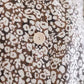 Linen flower print coat Brown