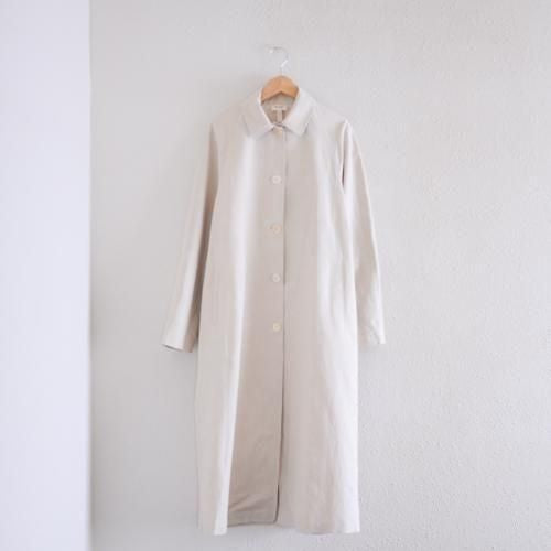 Cotton Hemp Grain Coat in Ivory