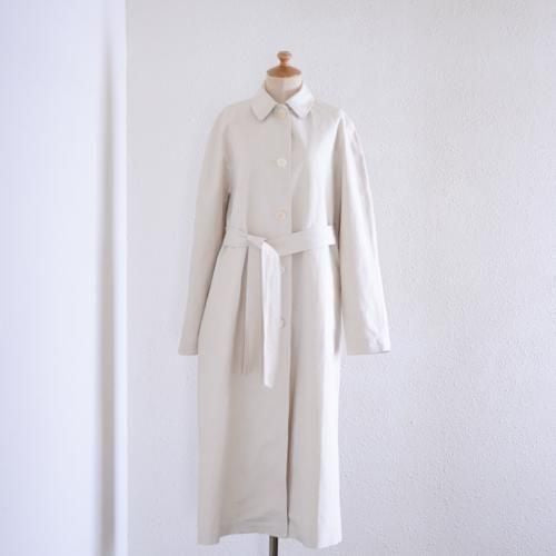 Cotton Hemp Grain Coat in Ivory