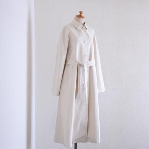 Cotton Hemp Grain Coat in Ivory