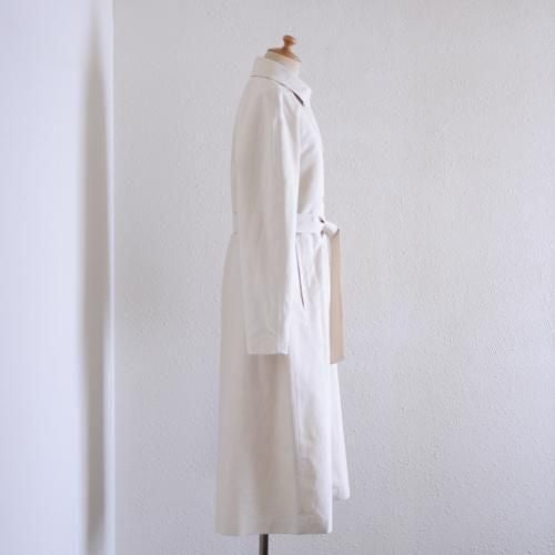 Cotton Hemp Grain Coat in Ivory