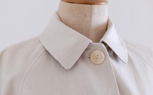 Cotton Hemp Grain Coat in Ivory