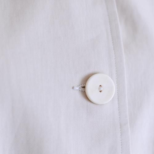 Cotton Hemp Grain Coat in Ivory