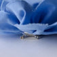 Cotton flower brooch Blue
