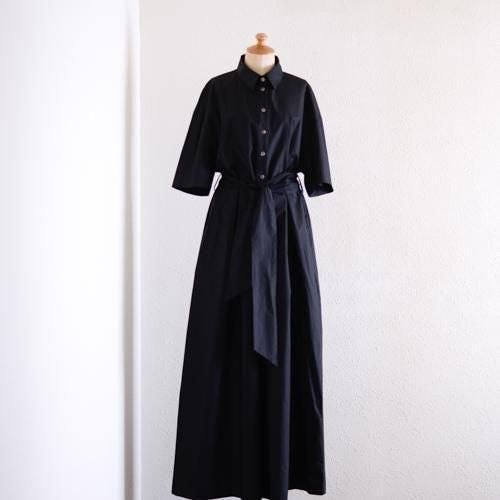 Cotton Short Sleeve Jumpsuit Black