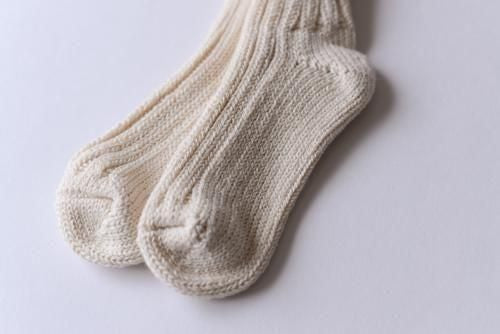Organic Cotton Low Gauge Socks, Natural