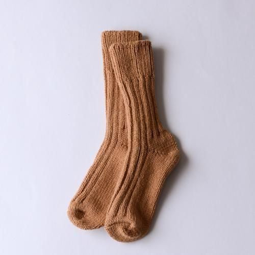Organic Cotton Low Gauge Socks, Brown