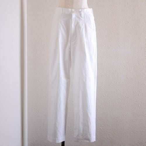 Organic Cotton Tapered Pants Off White
