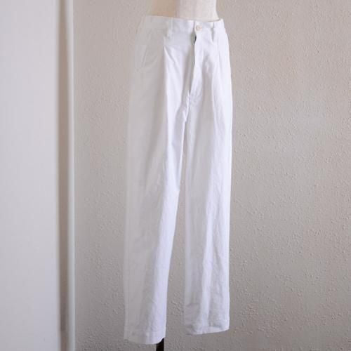 Organic Cotton Tapered Pants Off White