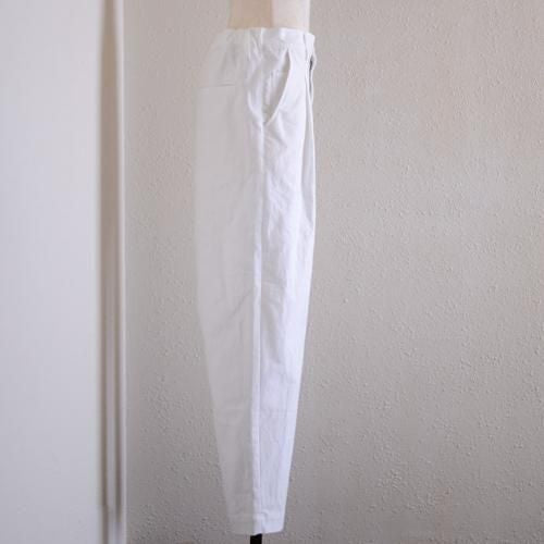 Organic Cotton Tapered Pants Off White