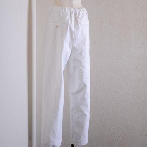 Organic Cotton Tapered Pants Off White
