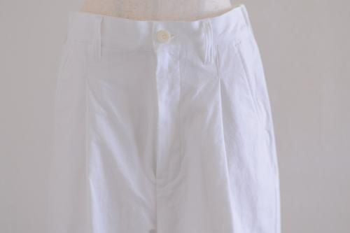 Organic Cotton Tapered Pants Off White