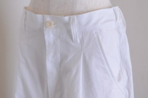 Organic Cotton Tapered Pants Off White