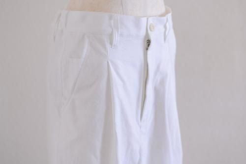 Organic Cotton Tapered Pants Off White