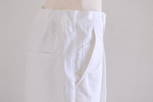 Organic Cotton Tapered Pants Off White