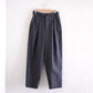 Organic Cotton Tapered Pants in Charcoal Black