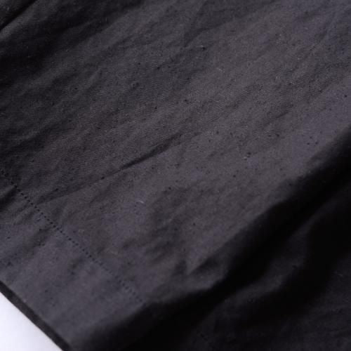 Organic Cotton Tapered Pants in Charcoal Black