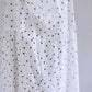 Cotton linen polka dot dress, off white x brown