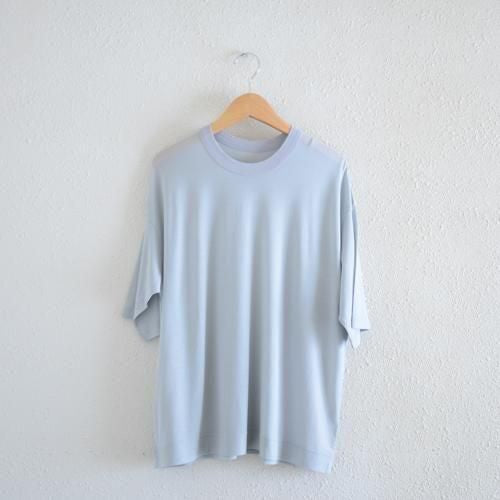Soft cotton sheer pullover in Blue Gray